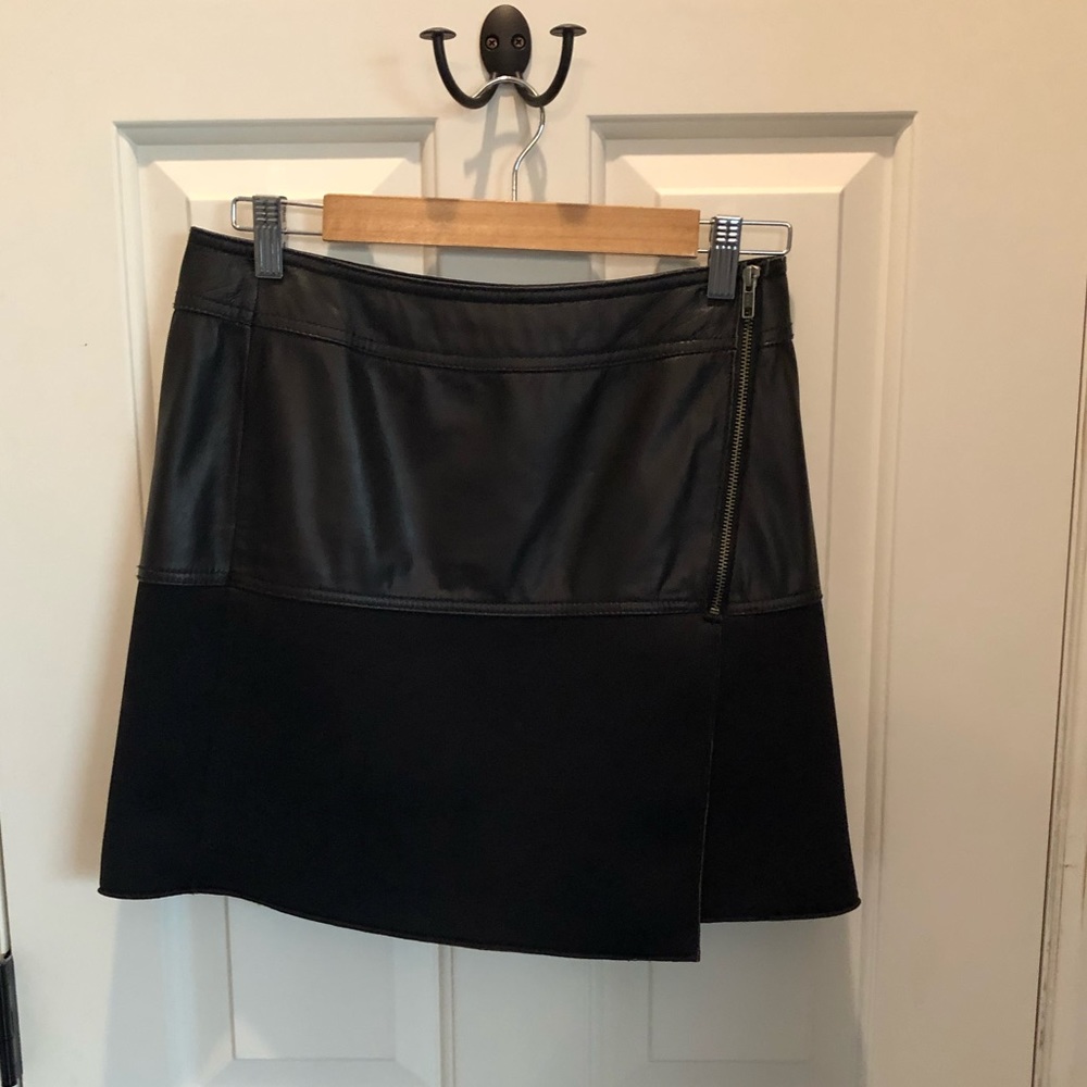 Halogen leather mini skirt - size 2